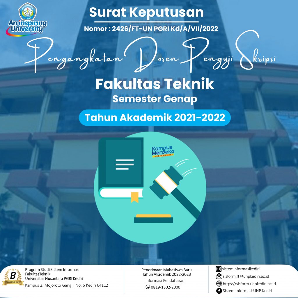 SK Penguji Skripsi Semester Genap Tahun Akademik 2021 2022 Prodi