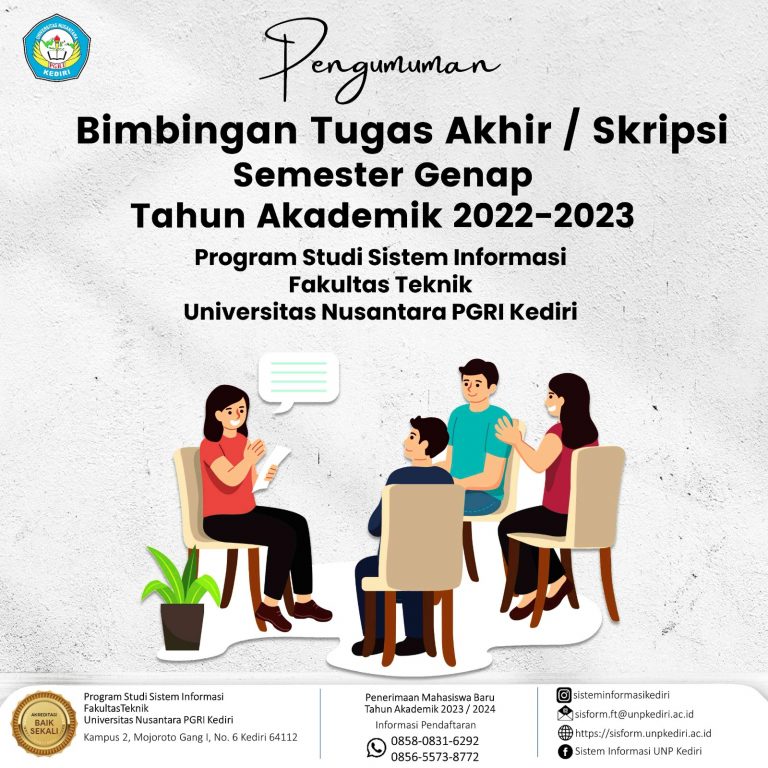 Pengumuman Bimbingan Tugas Akhir Skripsi Semester Genap Tahun