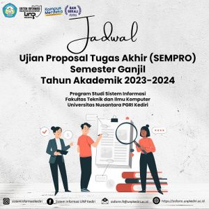 JADWAL UJIAN PROPOSAL TUGAS AKHIR SEMPRO SEMESTER GANJIL TAHUN