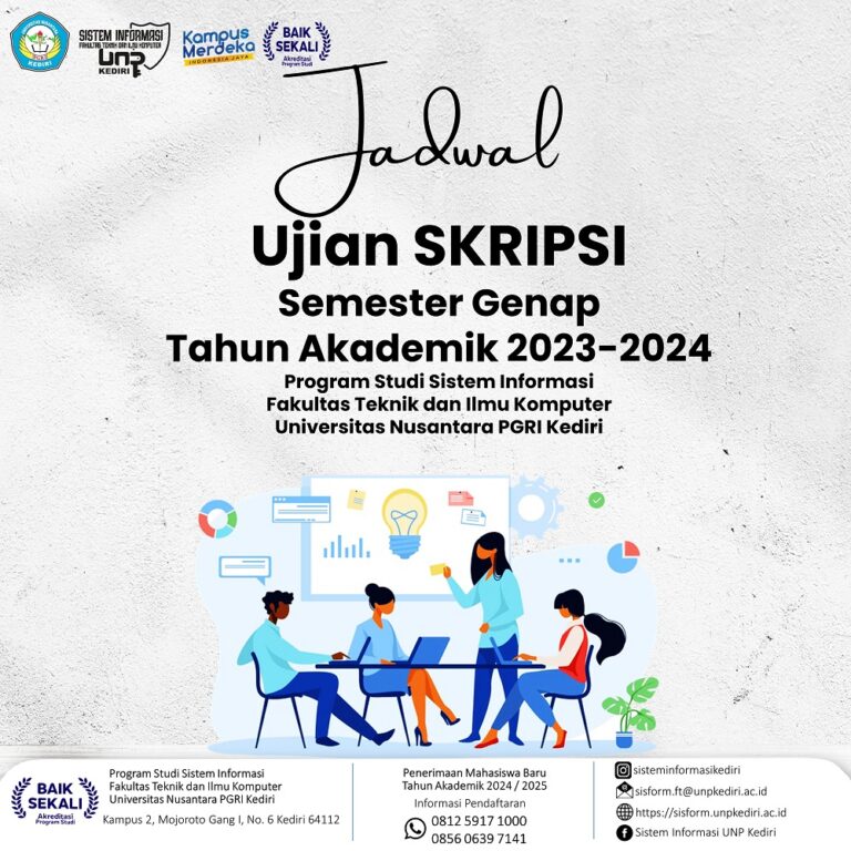 JADWAL UJIAN SKRIPSI SEMESTER GENAP TAHUN AKADEMIK 2023 2024 Prodi