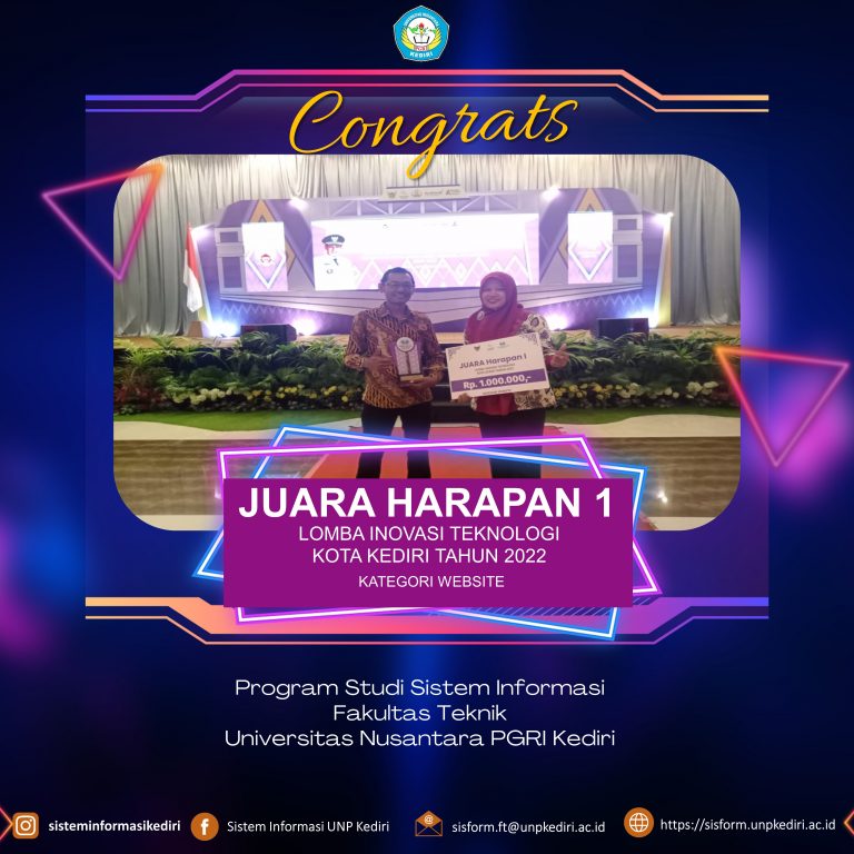 DOSEN PROGRAM STUDI SISTEM INFORMASI JUARA LOMBA INOVASI TEKNOLOGI KOTA